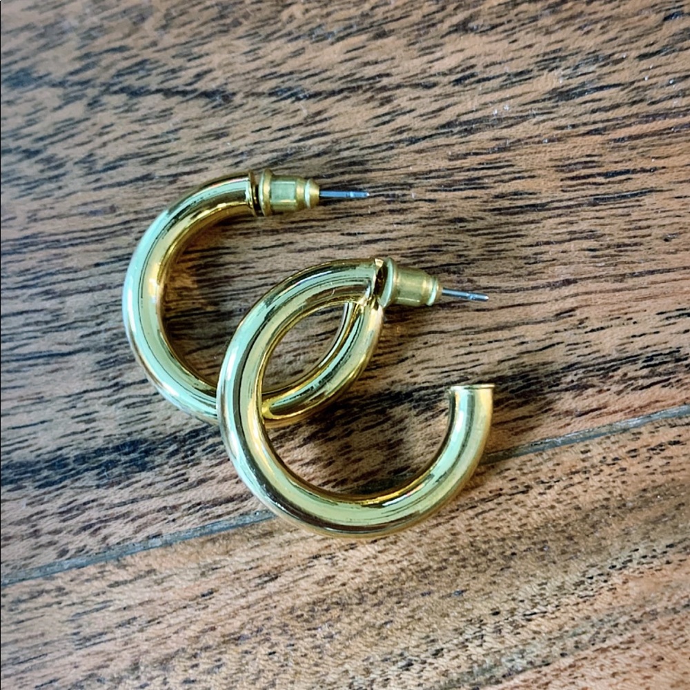 Thick Gold Hoops 30mm